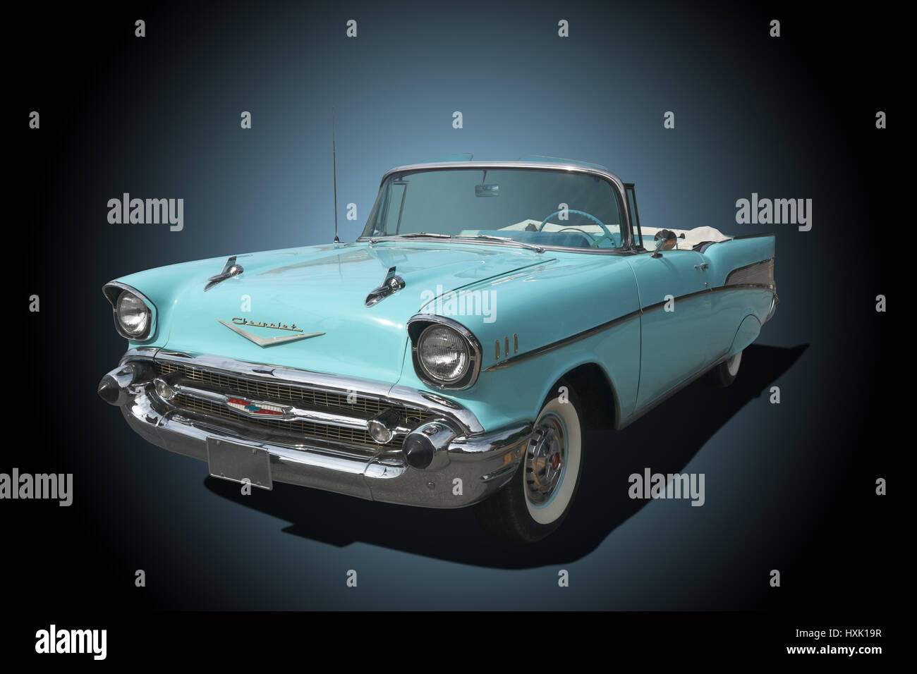 Auto- 1957 Chevrolet BelAir Convertible. Stock Photo