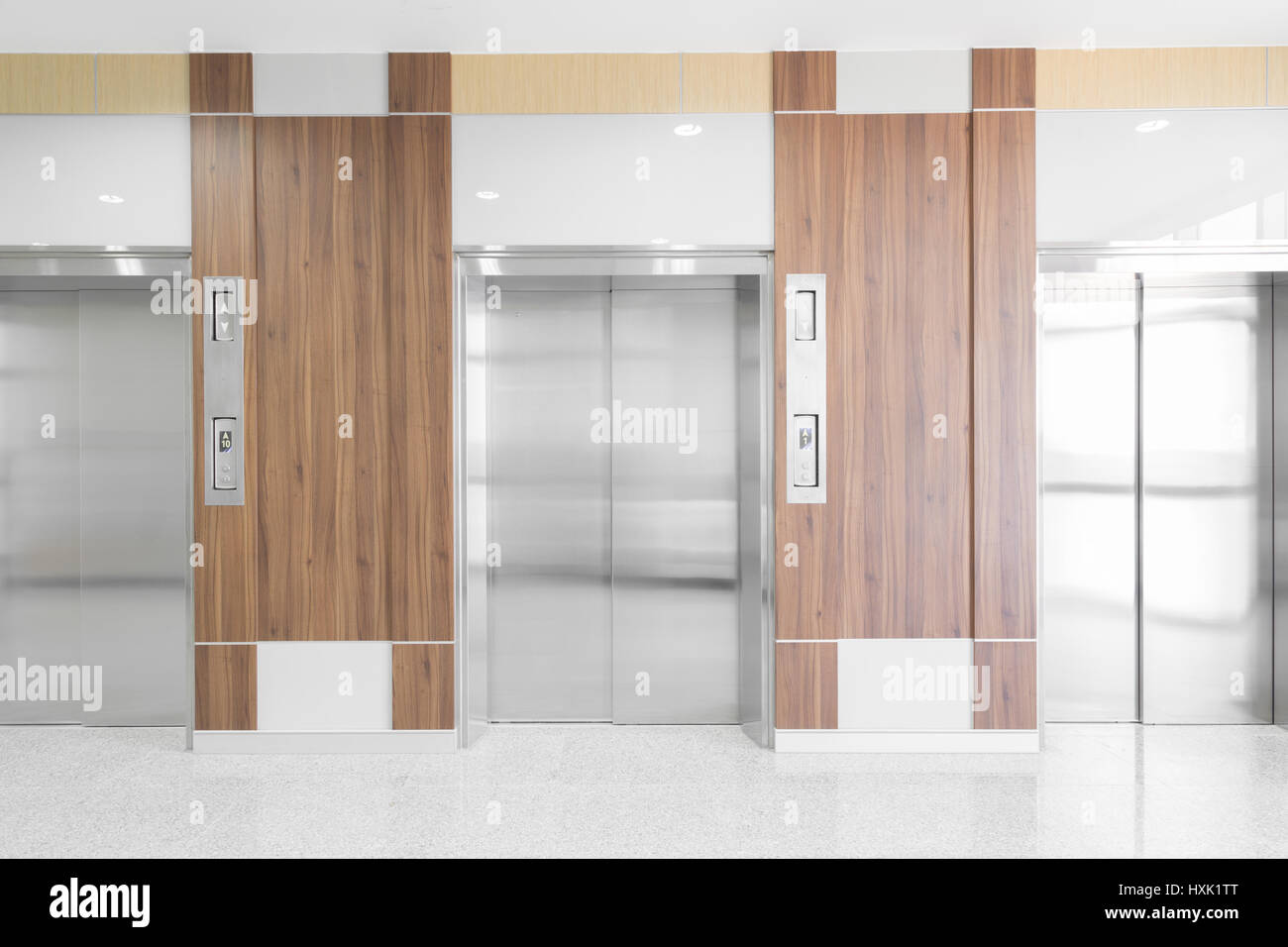 Modern elevator in hospital Stock Photo