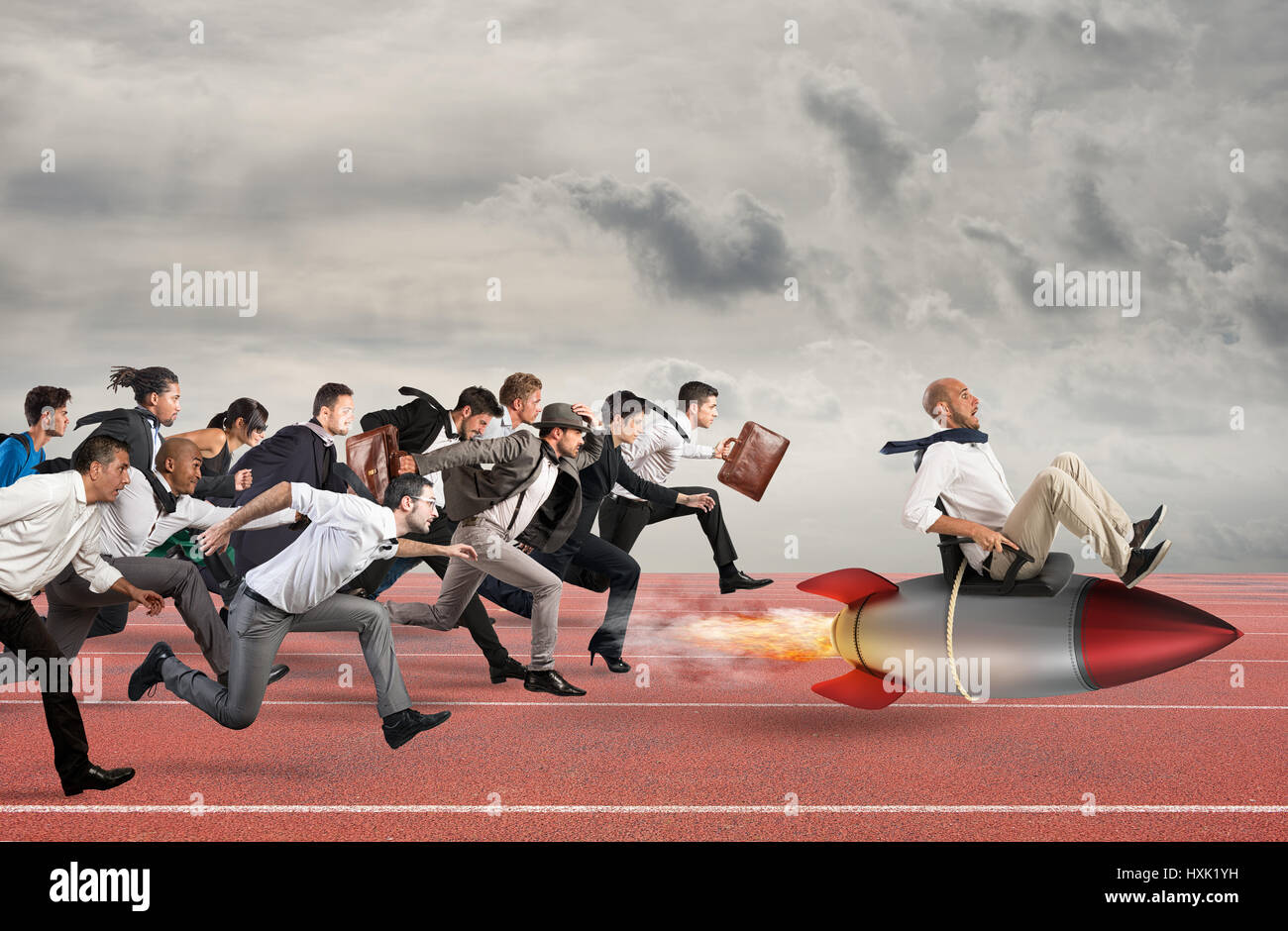 Overcome and achieve success Stock Photo - Alamy