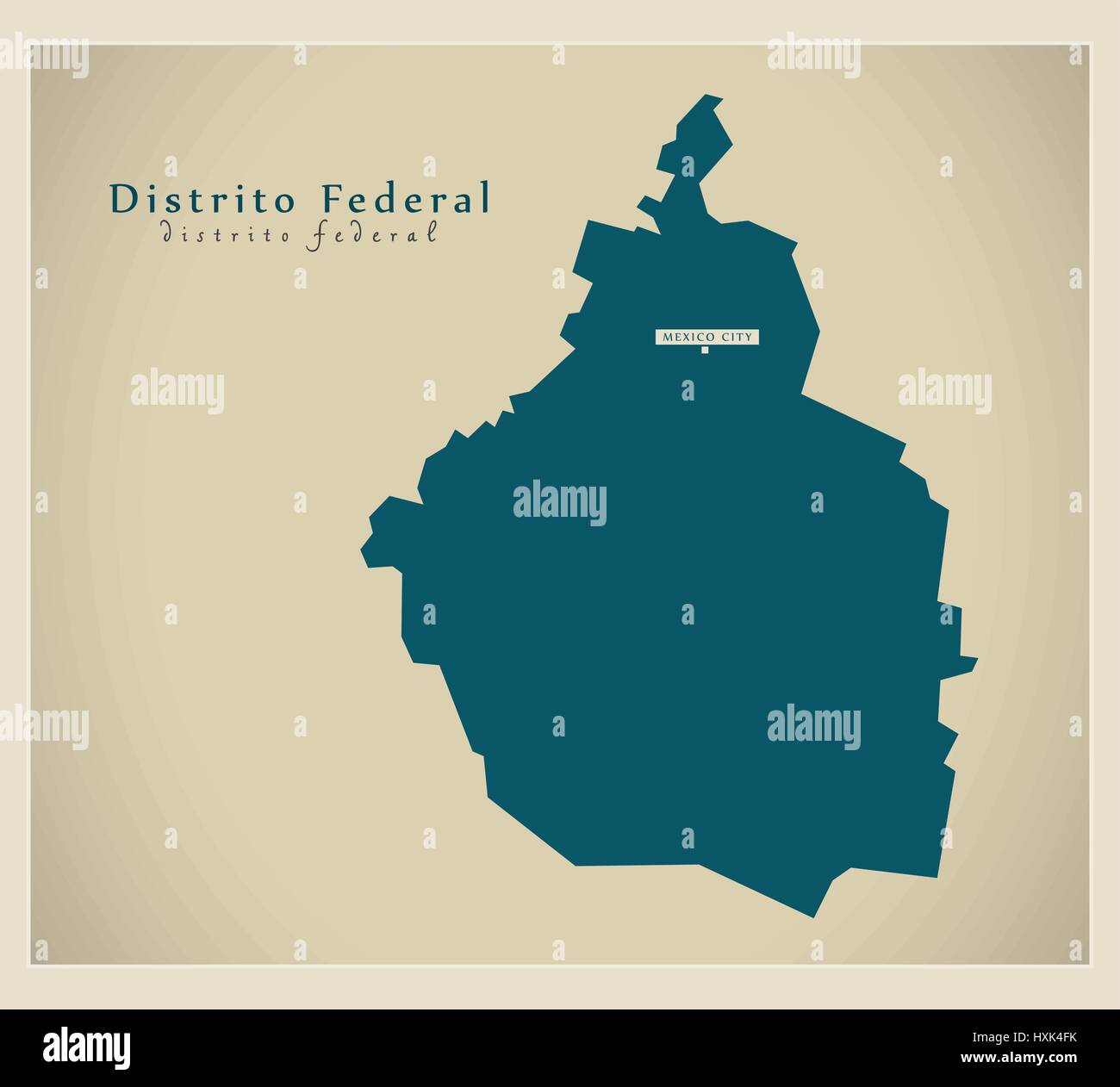 Modern Map - Distrito Federal MX Stock Vector Image & Art - Alamy