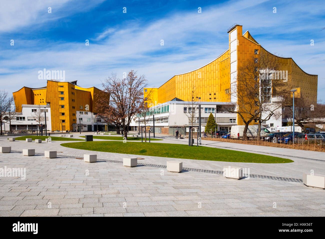 View of Berlin Philharmonie concert halls, home of Berlin Philharmonic orchestra in Berlin, Germany Stock Photo