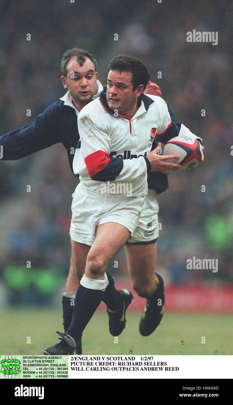 WILL CARLING & ANDREW REED ENGLAND V SCOTLAND CALCUTA CUP 05 February ...