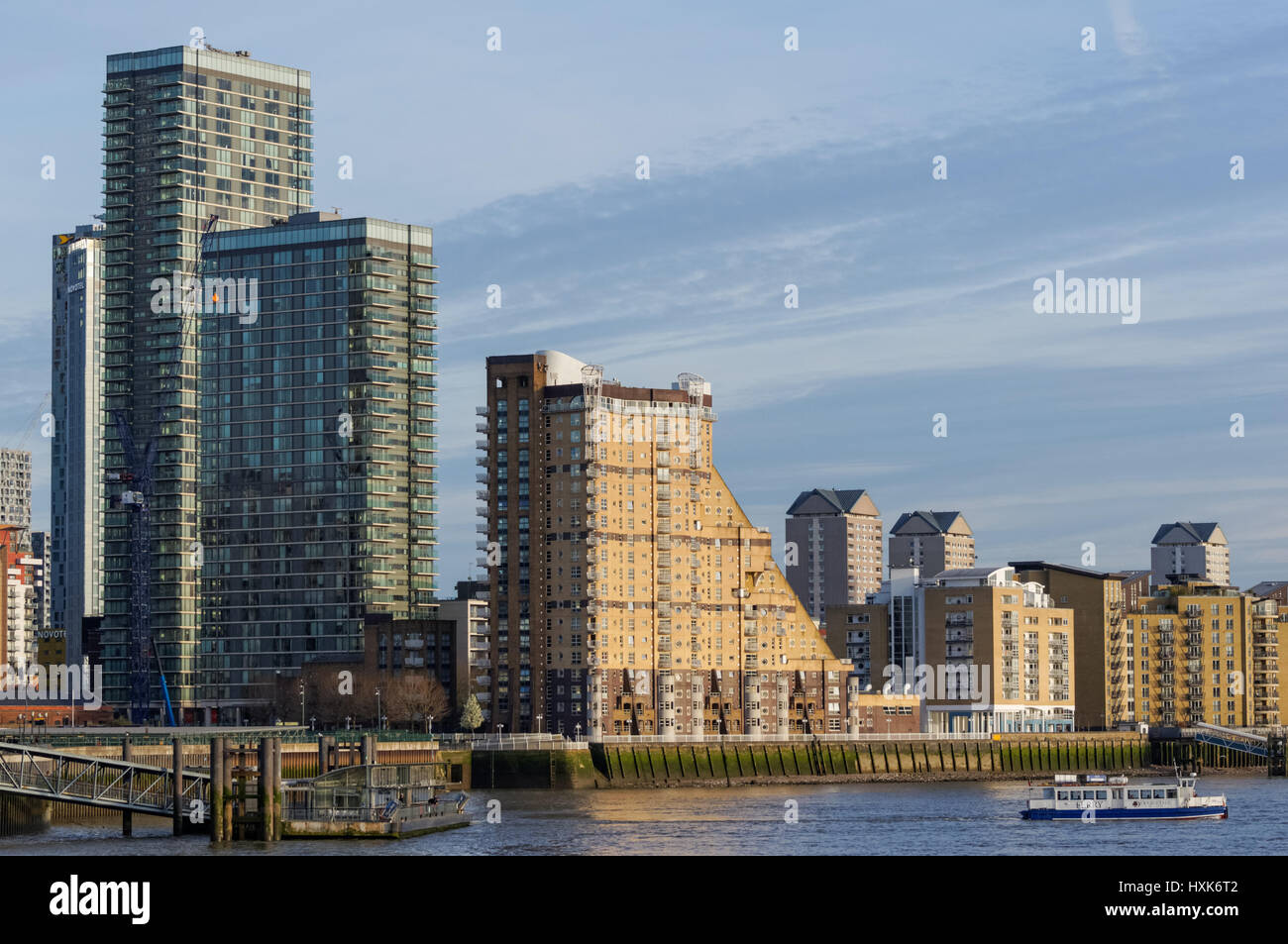 Residential buildings in Canary Wharf, London United Kingdom UK Stock ...