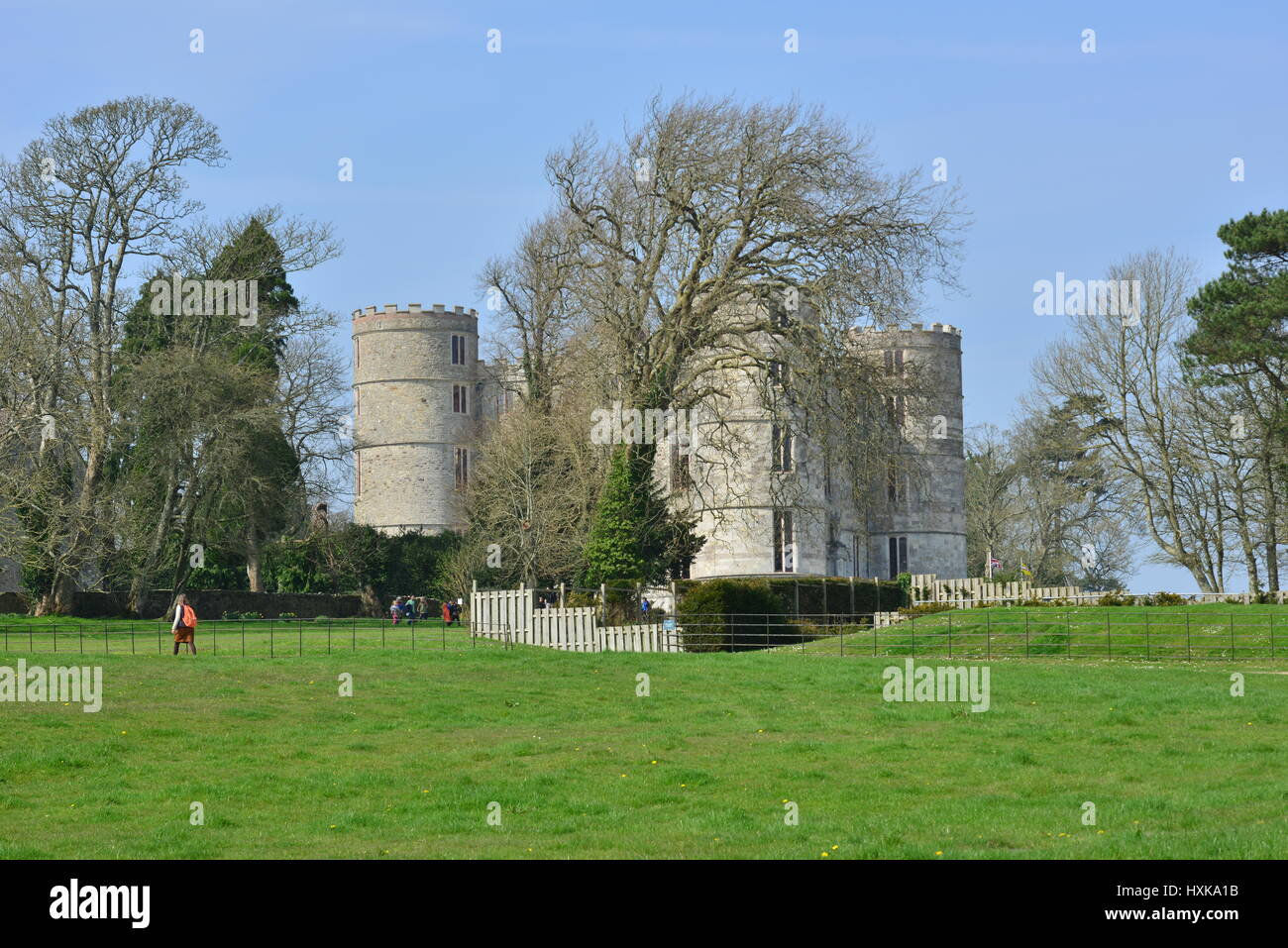 Lulworth castle in Dorset, England in Springtime Stock Photo