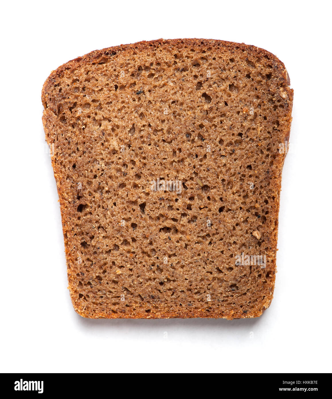 Brown bread slice isolated on white background Stock Photo - Alamy