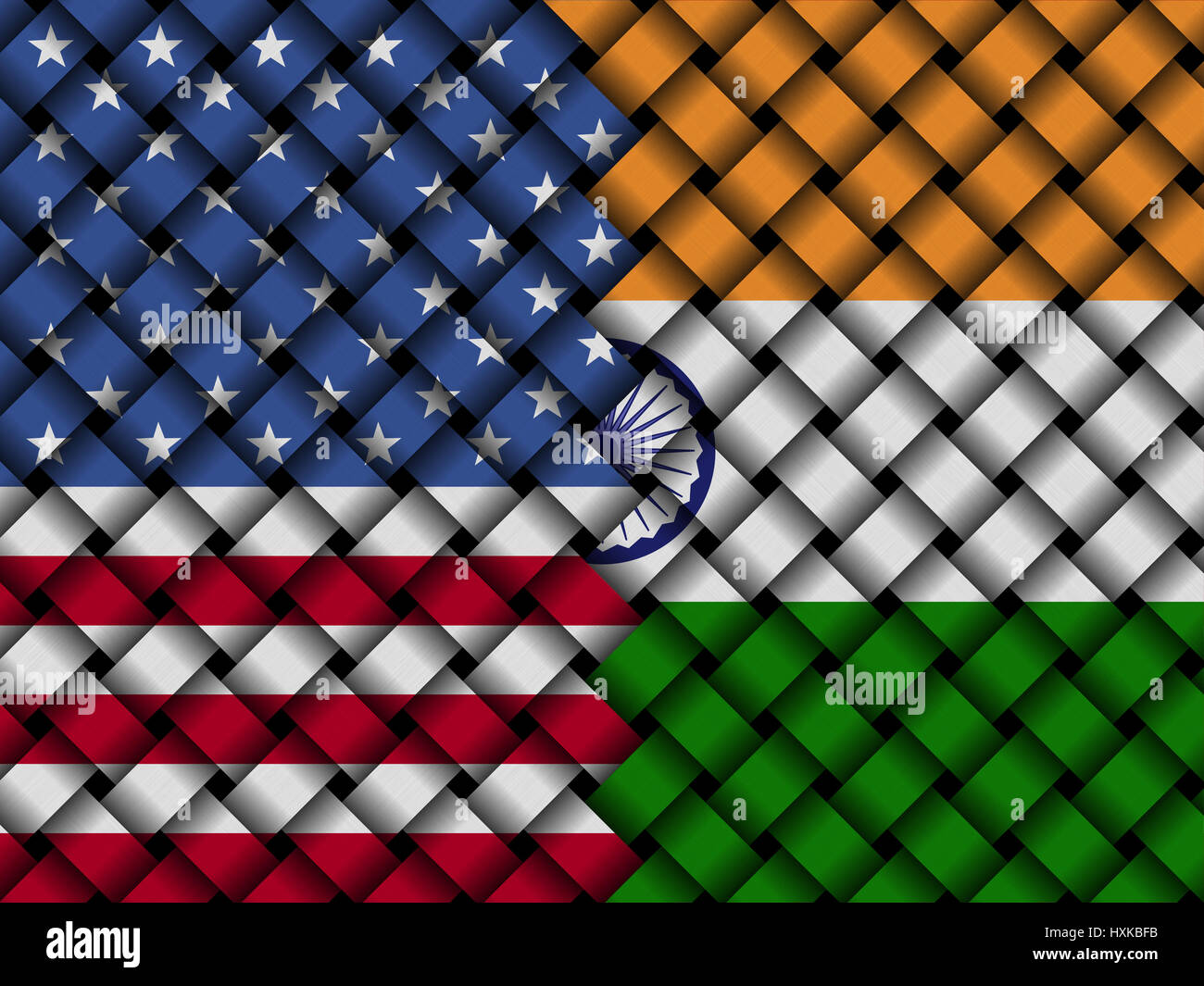 Entwined flags hi-res stock photography and images - Alamy