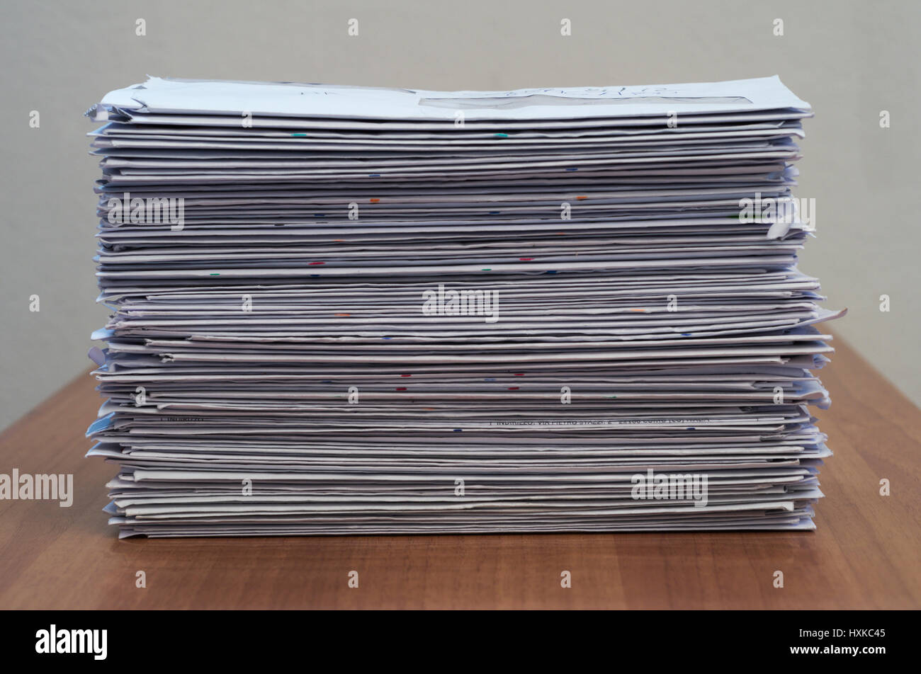 stack of mail envelopes Stock Photo