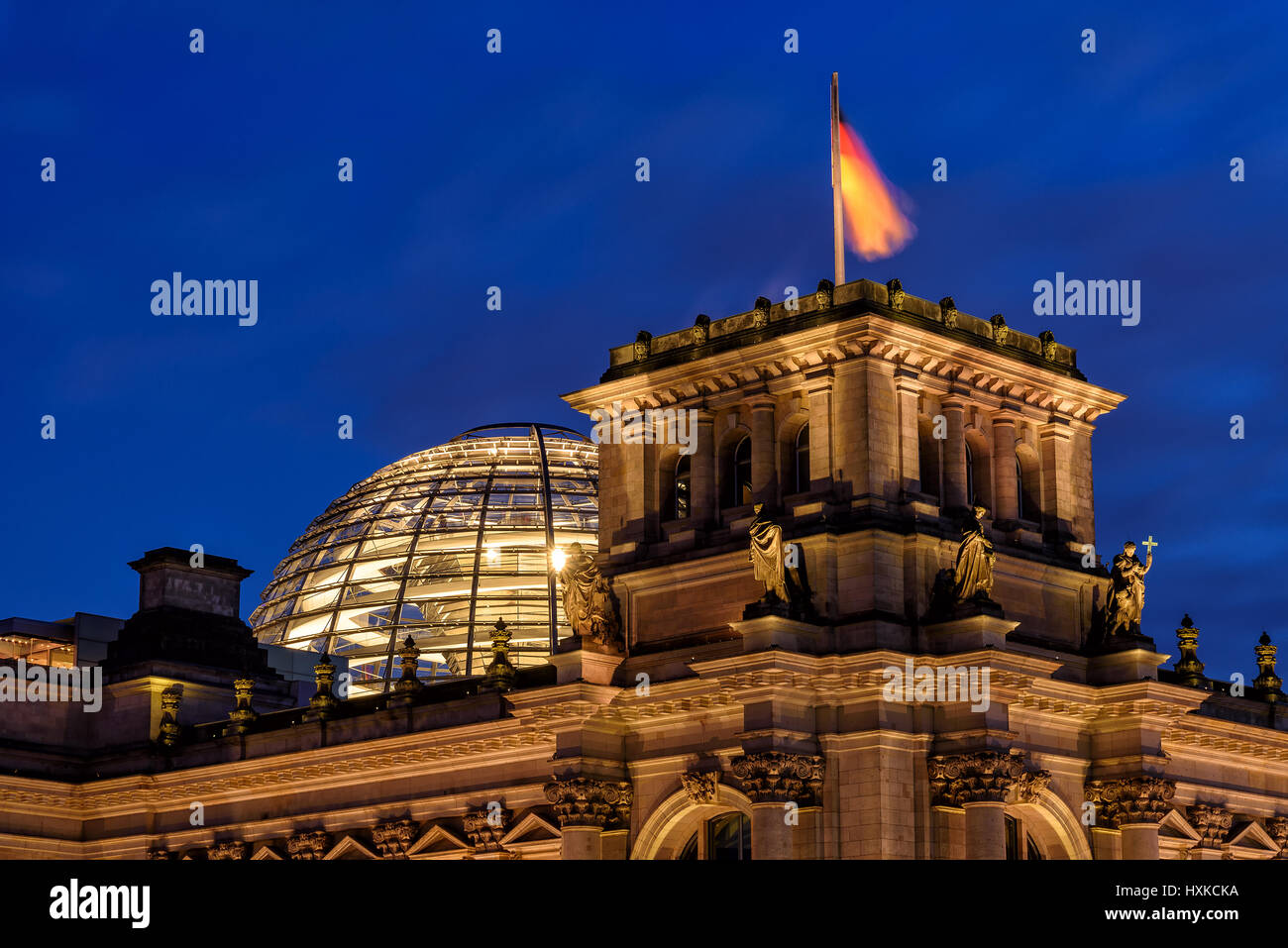 Reichstag, seat of the german parliament in Berlin Stock Photo