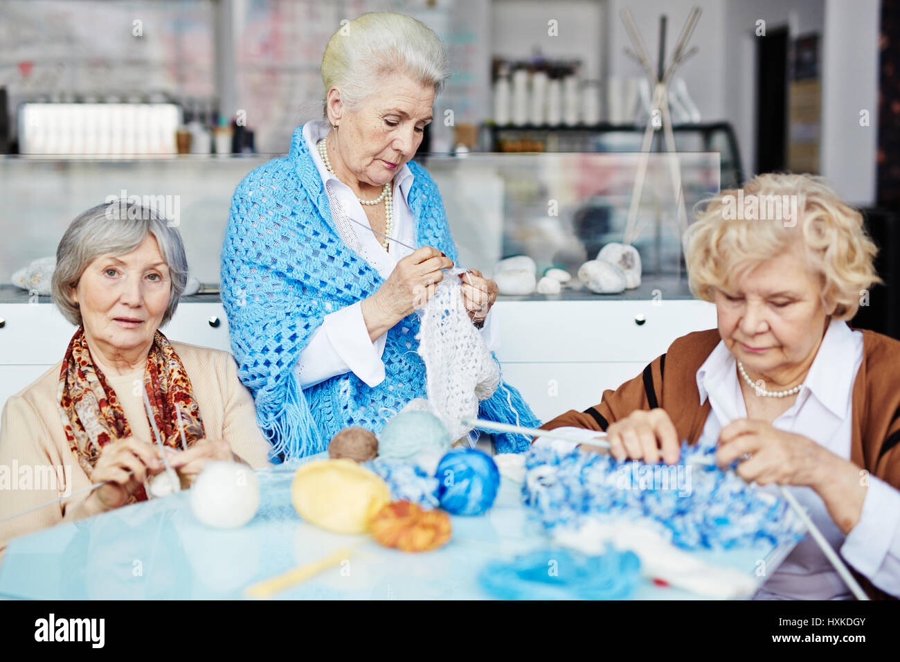 Knitting group hires stock photography and images Alamy