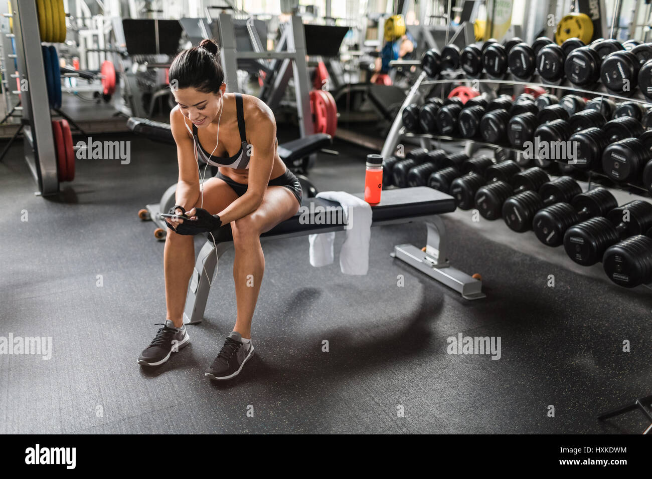 Gym training sportive woman in hi-res stock photography and images - Alamy