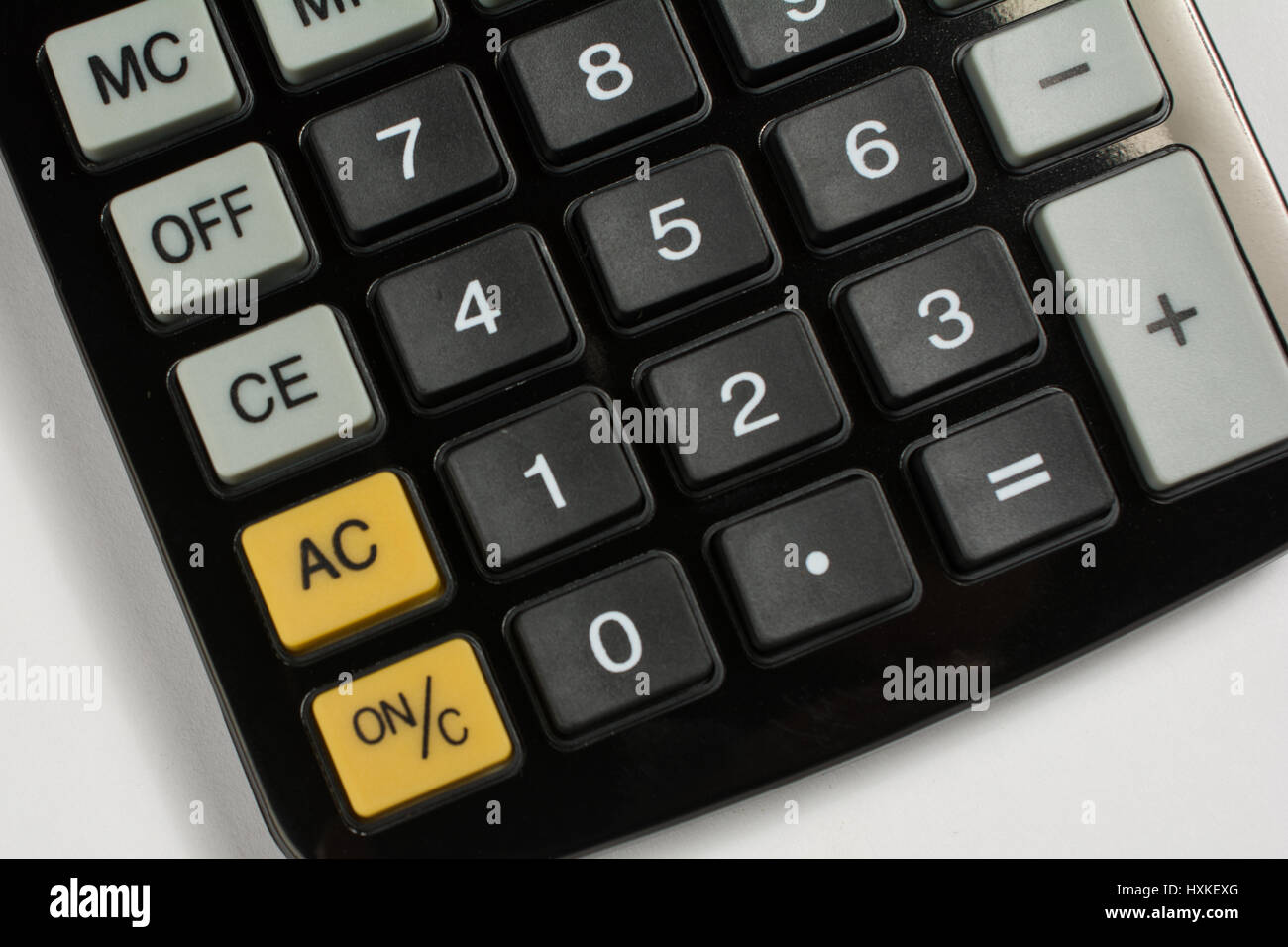 Close up of lower area of calculator Stock Photo