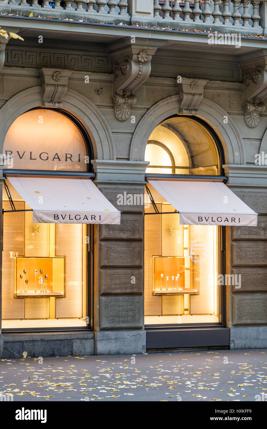 Bvlgari store in Zurich Stock Photo 