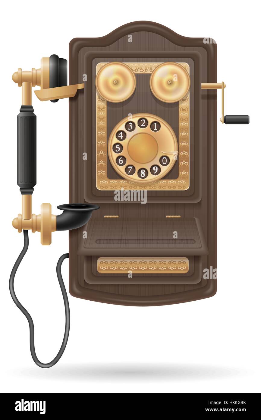 phone old retro icon stock vector illustration isolated on white ...