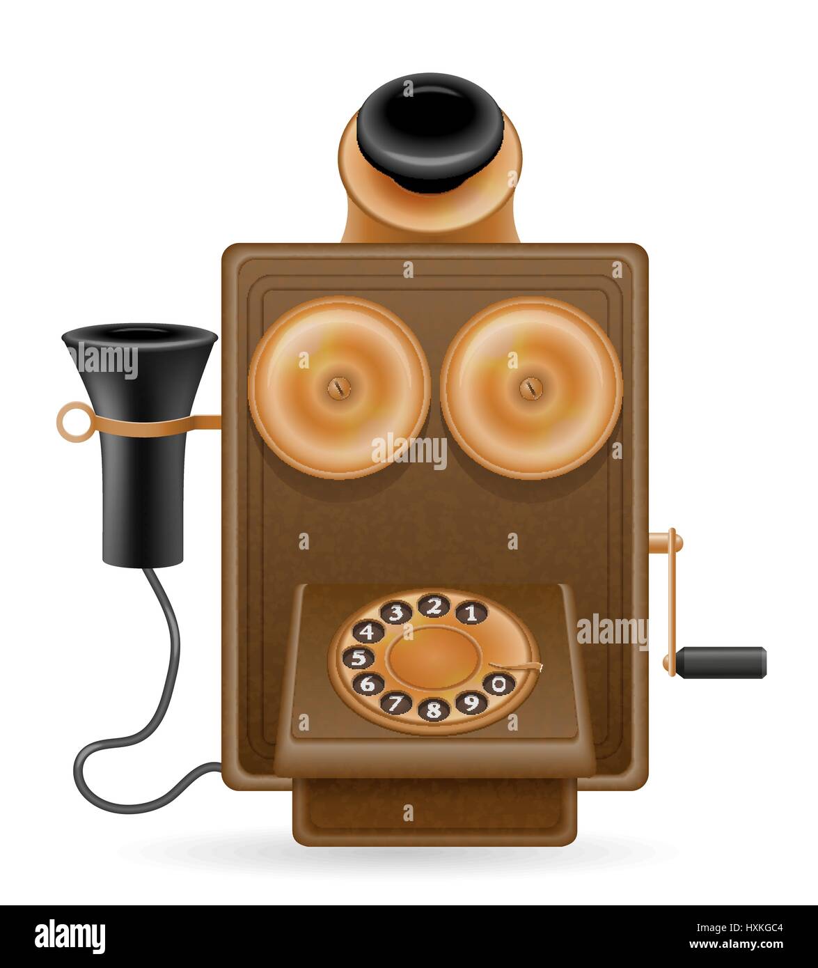 phone old retro icon stock vector illustration isolated on white ...