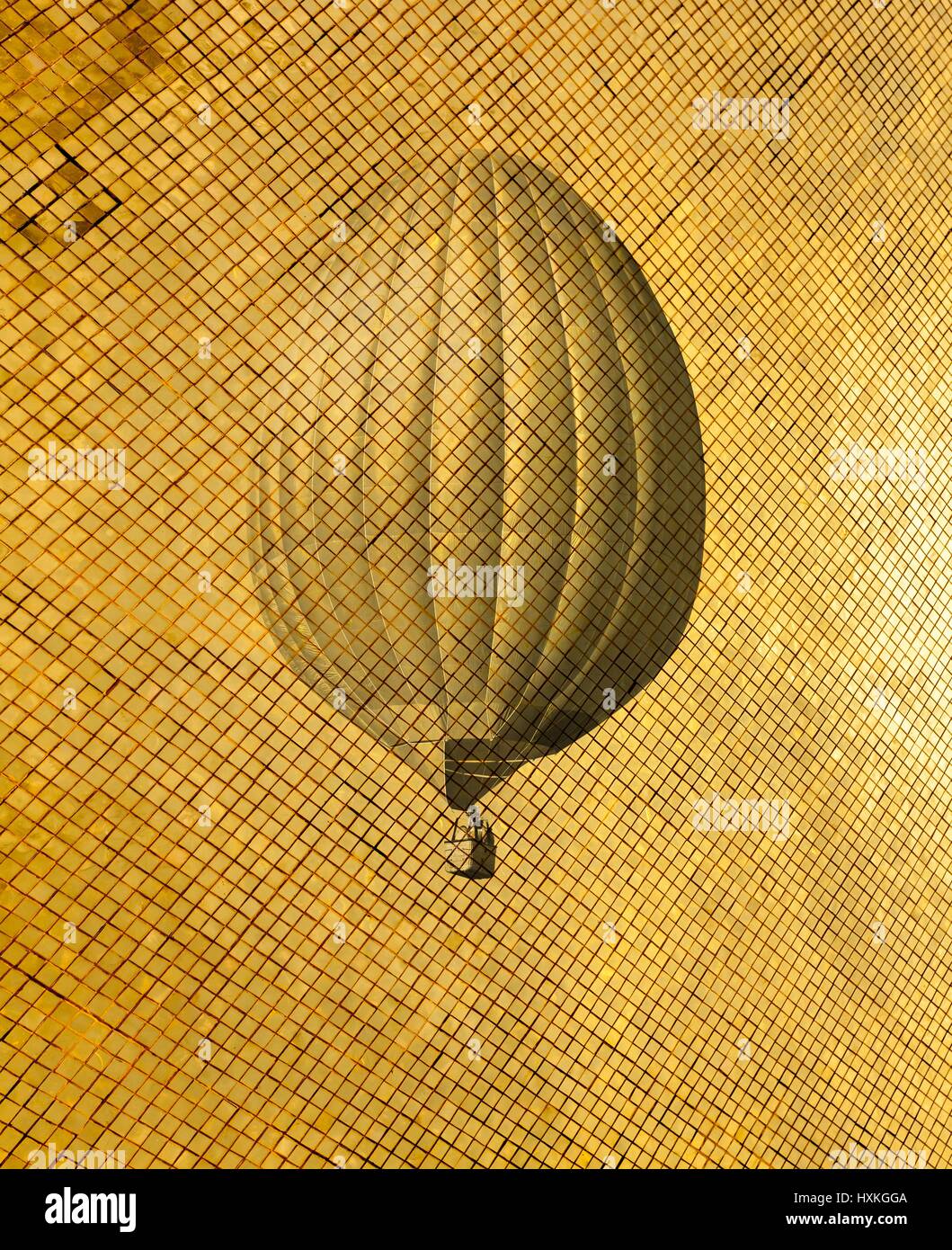 Retro style air balloon Stock Photo