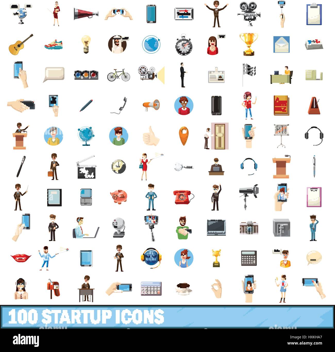 100 startup icons set, cartoon style Stock Vector Image & Art - Alamy