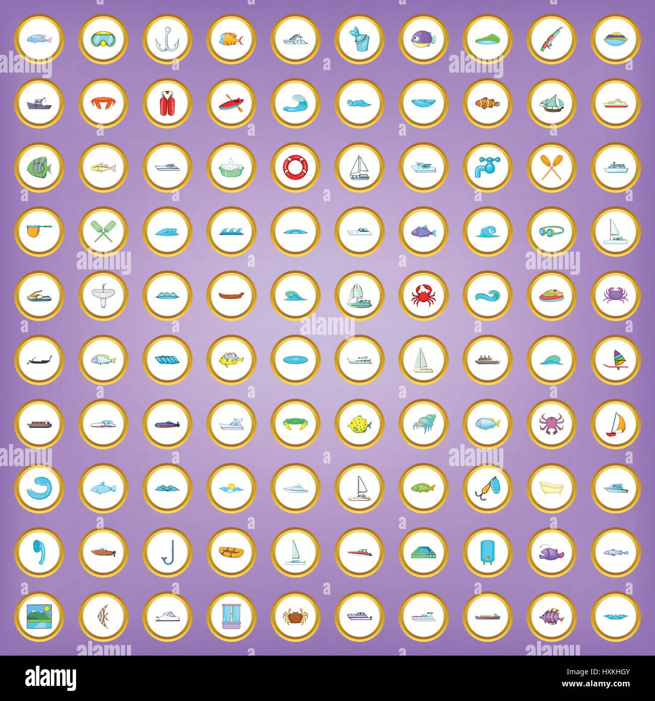 100 water icons set in cartoon style Stock Vector Image & Art - Alamy