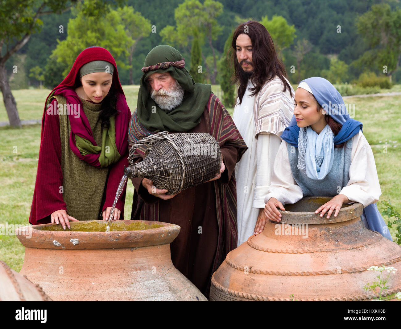 Water into wine and jesus hi-res stock photography and images - Alamy