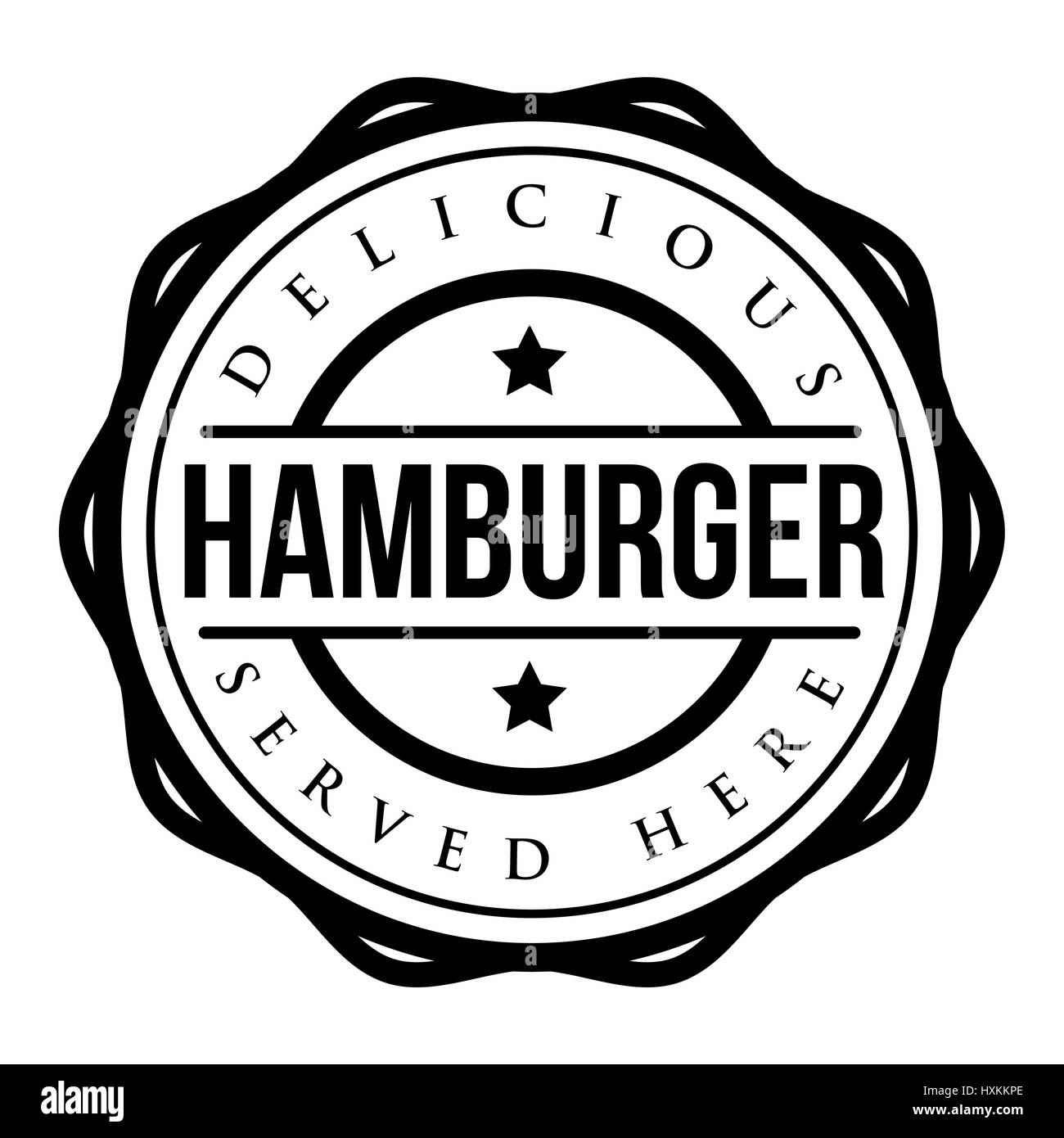 Hamburger vintage stamp vector Stock Vector