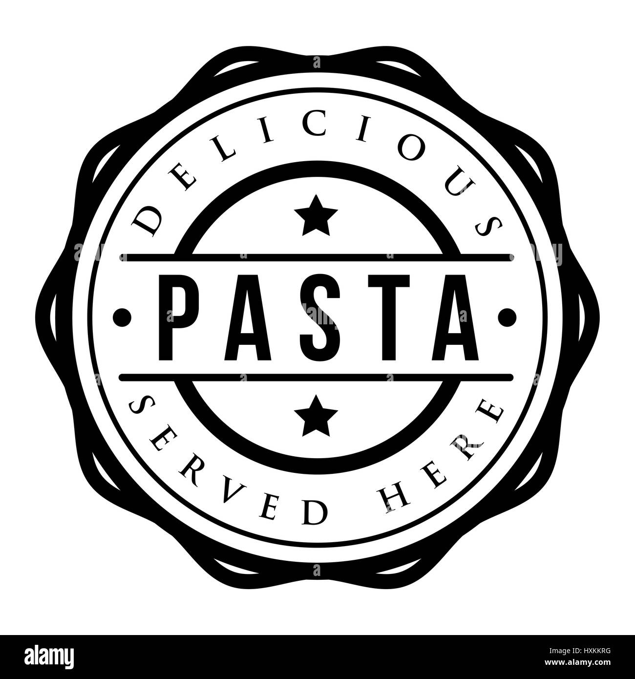 Pasta vintage stamp vector Stock Vector