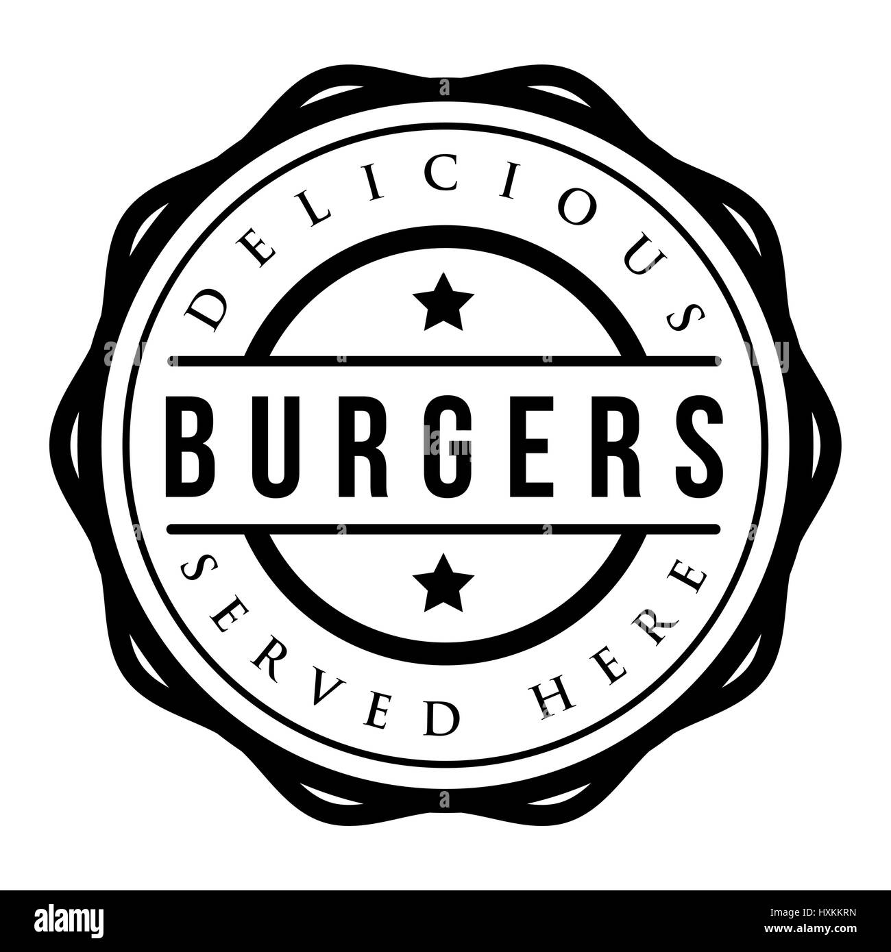 Burgers vintage stamp vector Stock Vector