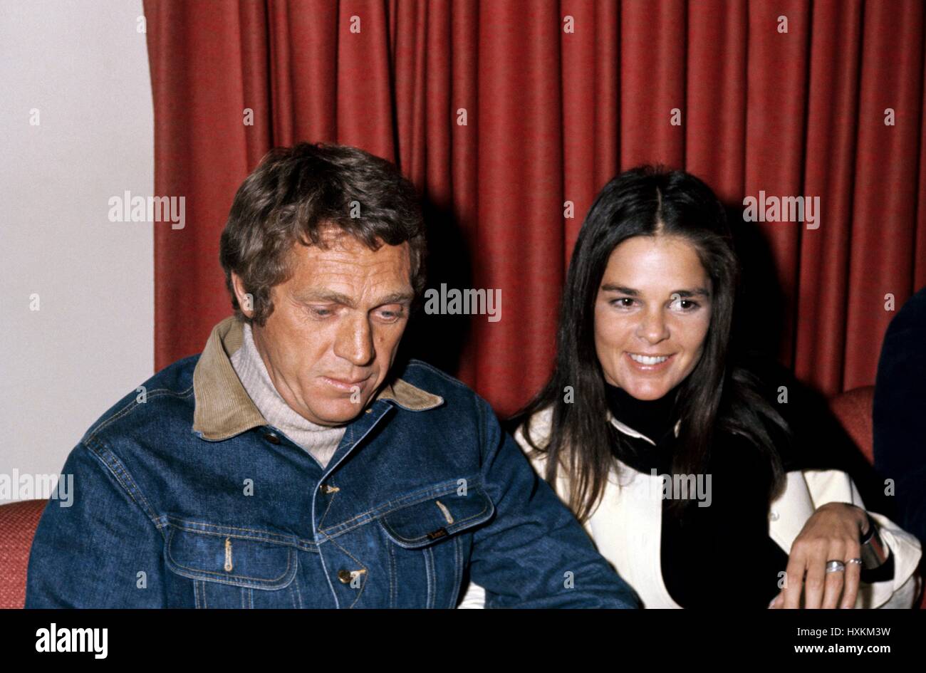 Steve McQueen and Ali MacGraw in the 1970's. © Nancy Barr  / MediaPunch Stock Photo