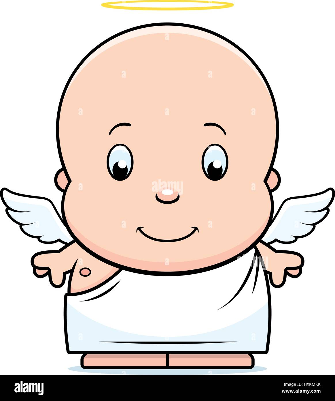 A cartoon illustration of a baby angel with wings and a halo Stock Vector  Image & Art - Alamy