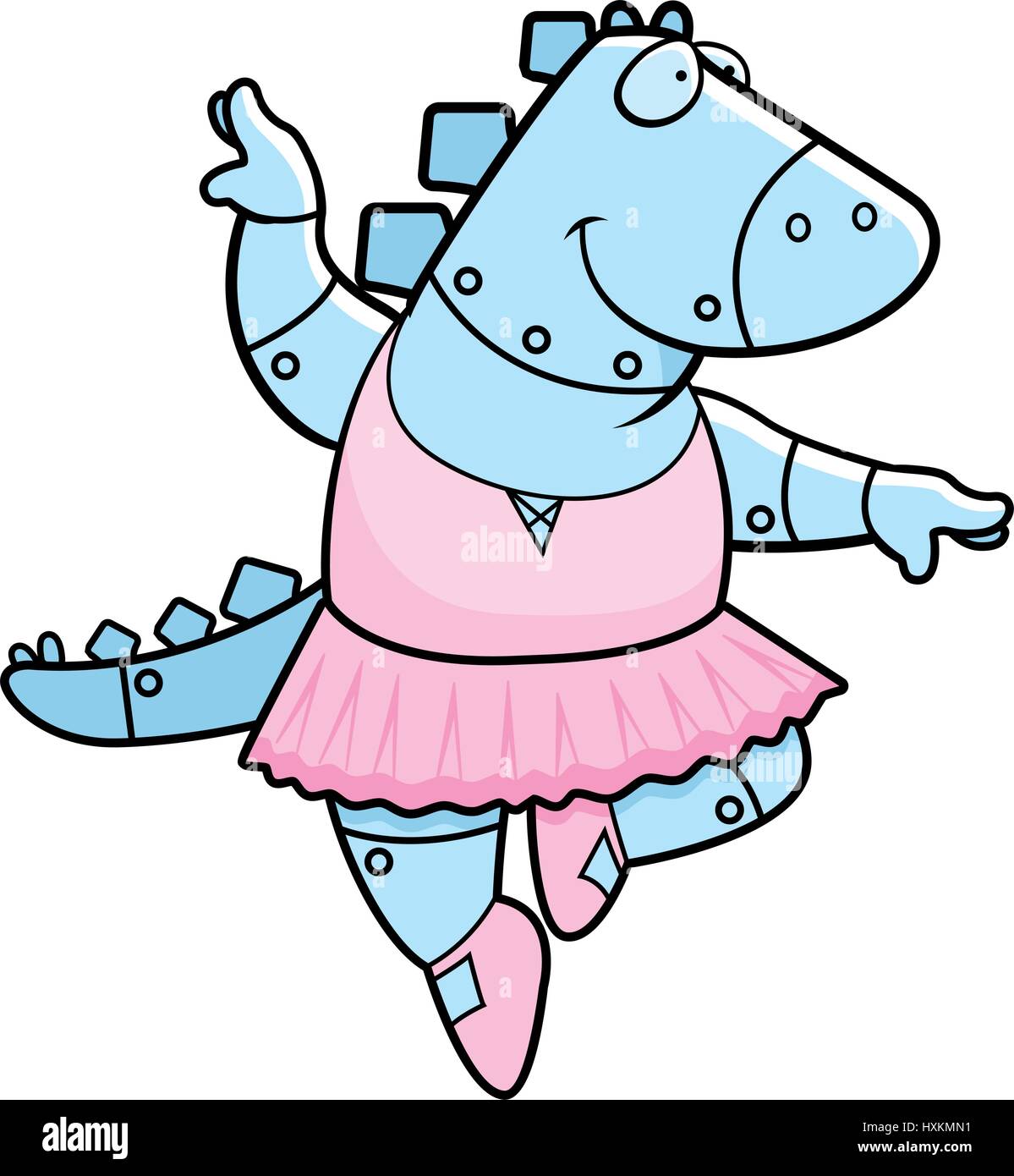 A cartoon illustration of a robot stegosaurus dinosaur ballerina dancing  Stock Vector Image & Art - Alamy