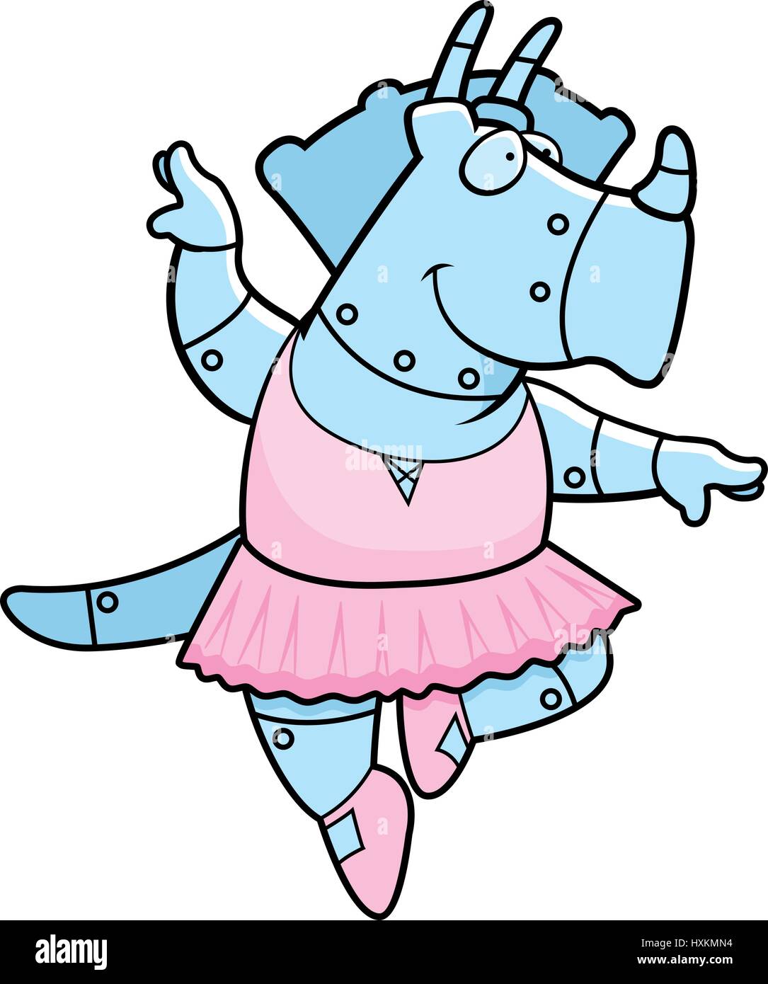 A cartoon illustration of a robot triceratops dinosaur ballerina dancing  Stock Vector Image & Art - Alamy