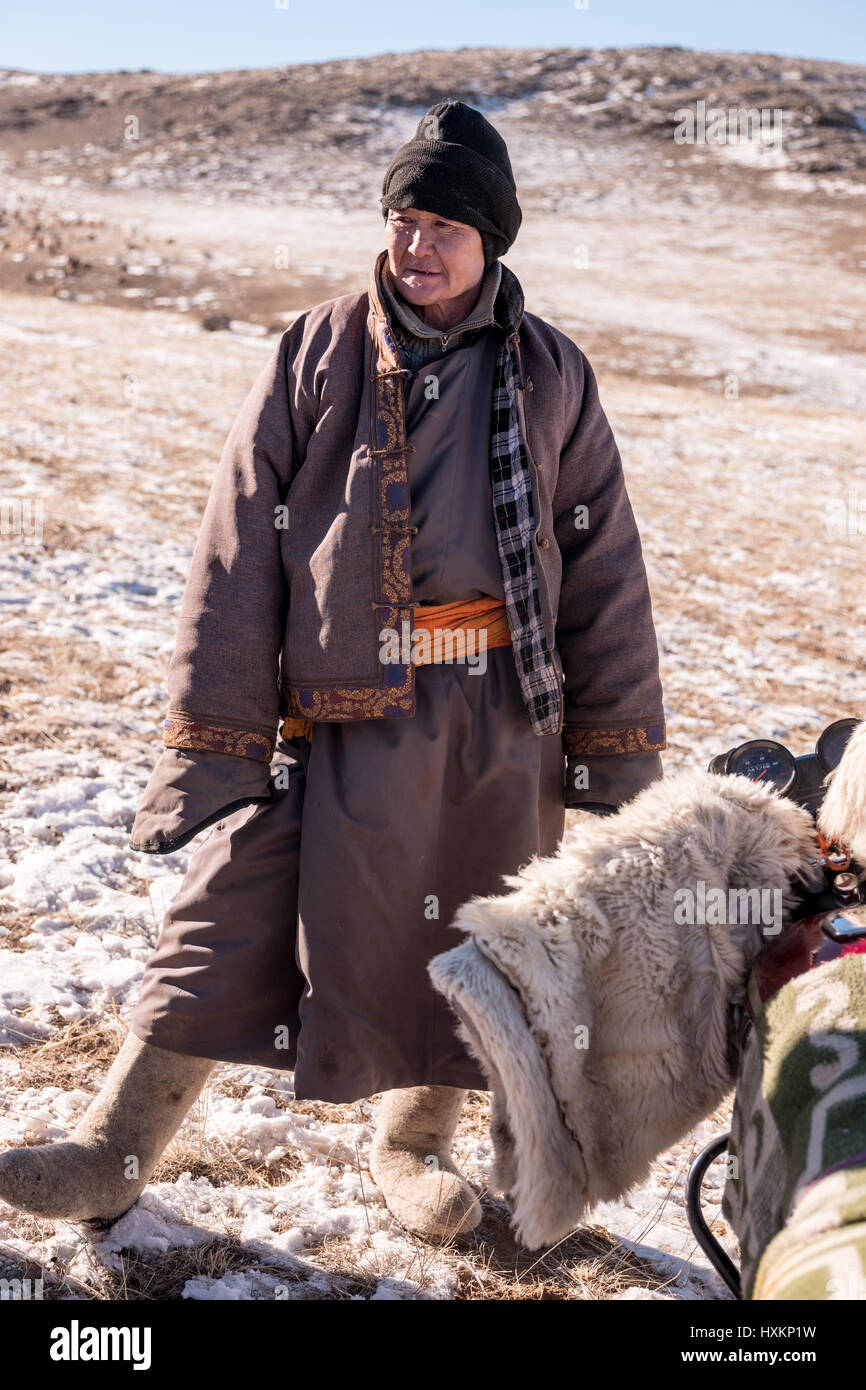 Mongolian sheep and goat herders in the Gobi Desert manage their flocks ...