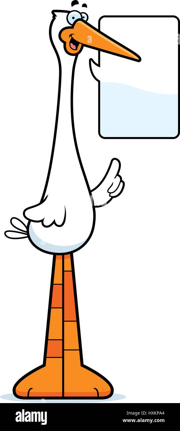 A cartoon illustration of a stork talking Stock Vector Image & Art - Alamy
