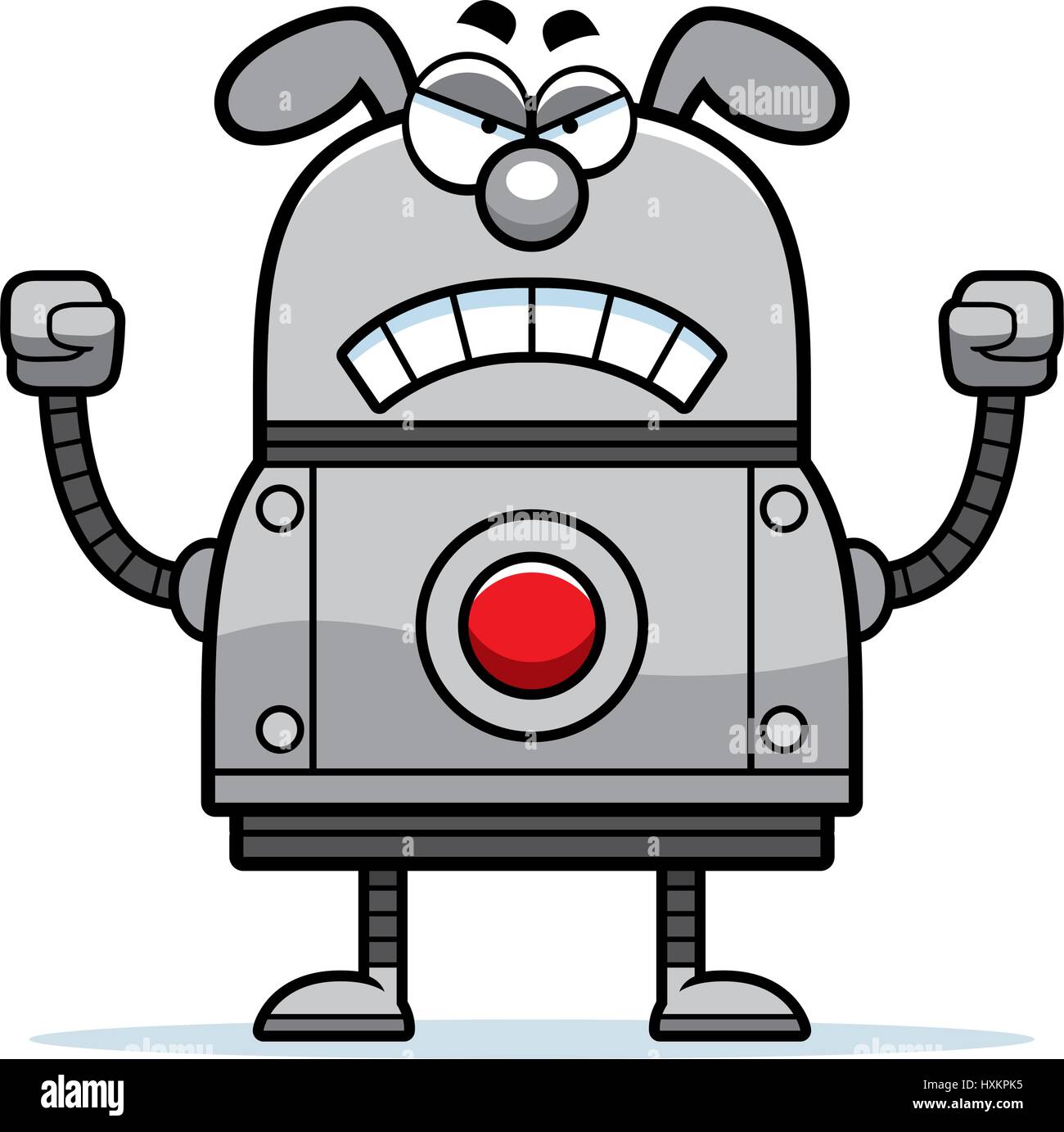 A cartoon illustration of a robot dog looking angry Stock Vector Image &  Art - Alamy