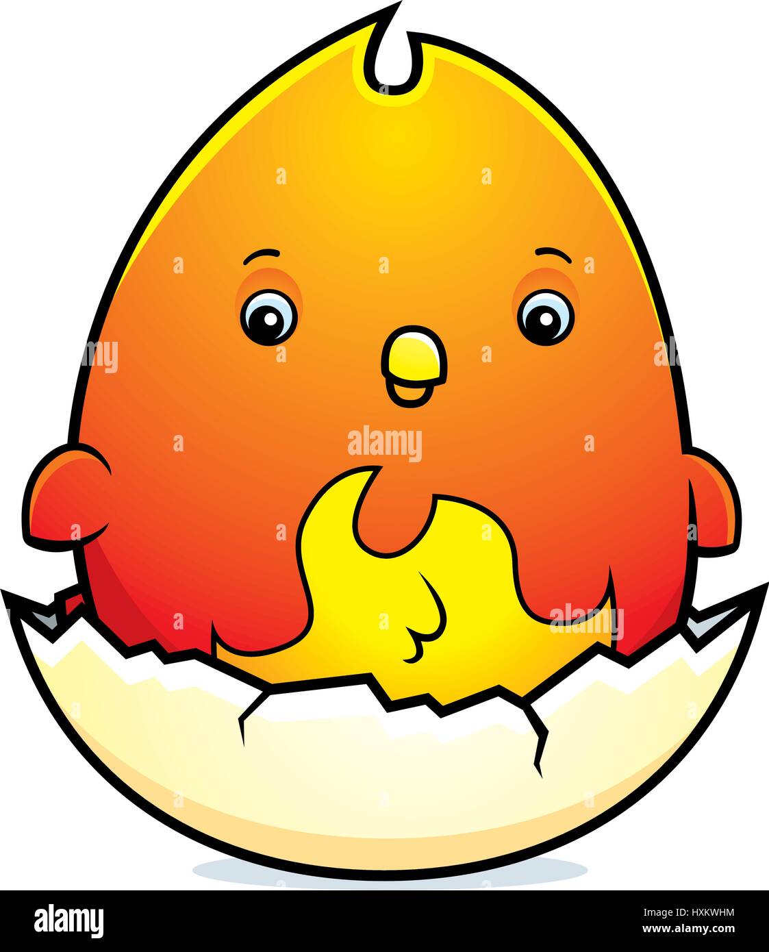 A cartoon illustration of a baby phoenix hatching from an egg Stock ...