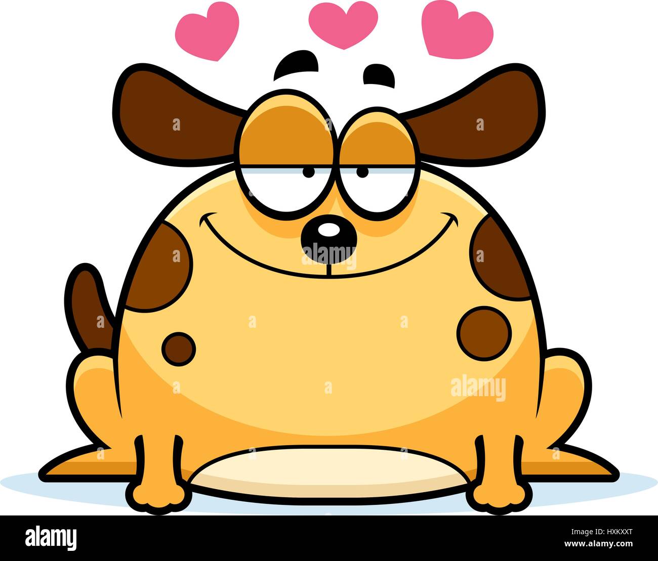 A cartoon illustration of a dog in love Stock Vector Image & Art - Alamy
