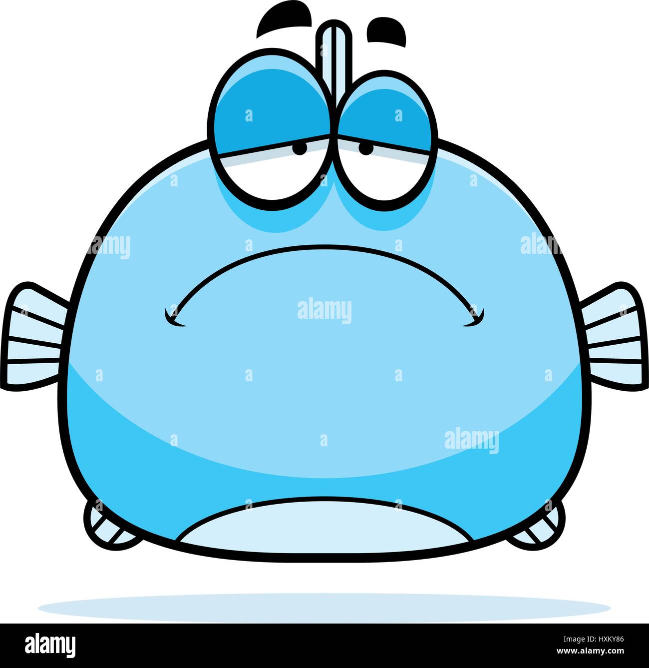 A cartoon illustration of a fish looking sad Stock Vector Image & Art -  Alamy
