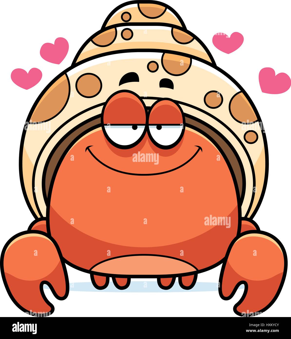 A cartoon illustration of a hermit crab in love Stock Vector Image & Art -  Alamy