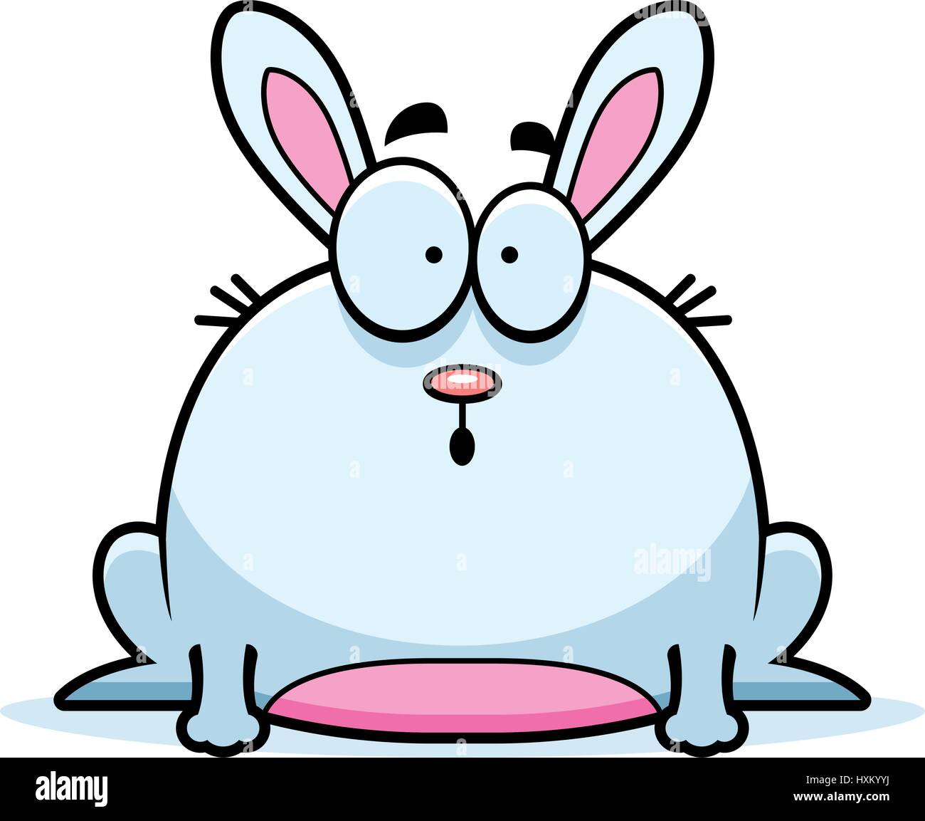 Unamused Rabbit A cartoon illustration of a rabbit looking surprised Stock Vector Image ...