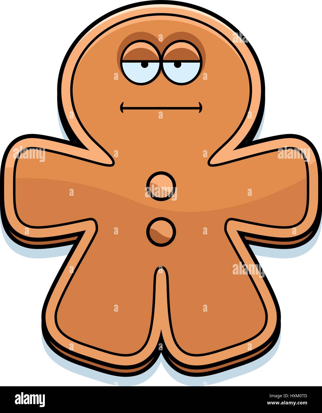 A cartoon illustration of a gingerbread man looking bored Stock Vector  Image & Art - Alamy