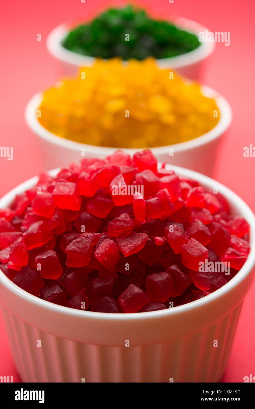 Sweet Fruit Candy Also Know As tuttifrutti, Candied Fruits served in a