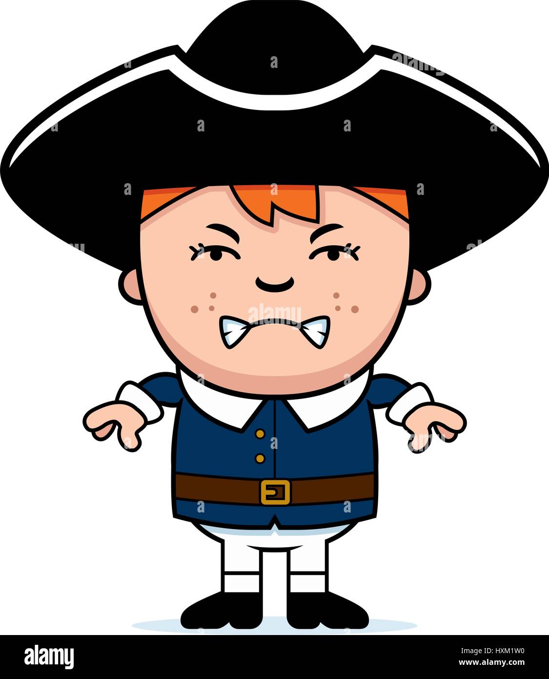 A cartoon illustration of a colonial boy with an angry expression Stock  Vector Image & Art - Alamy