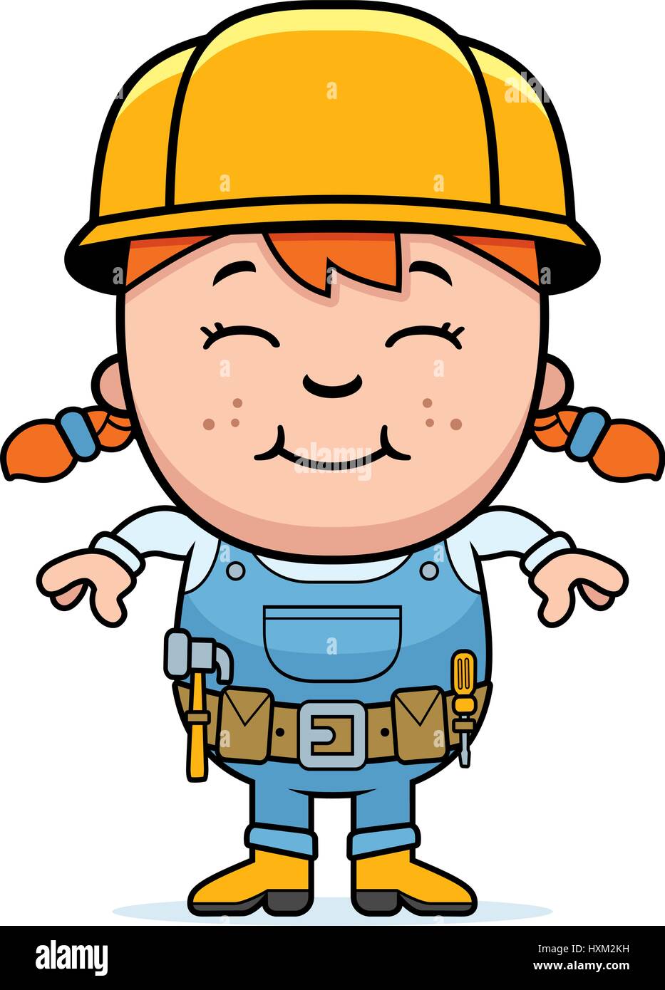 female construction worker cartoon
