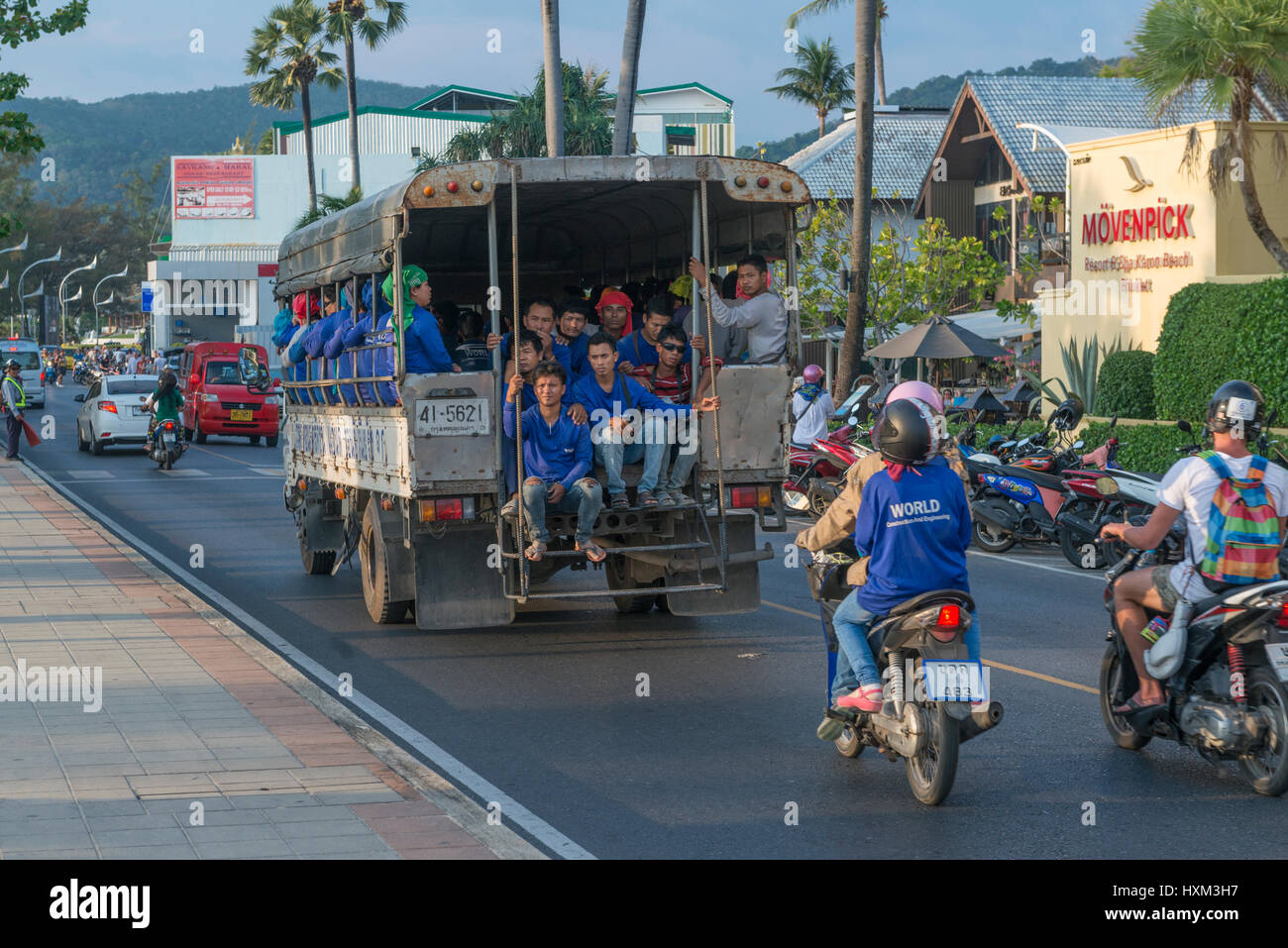 General scene at Karon town in Phuket, Thailand. 08-Mar-2017 Stock Photo