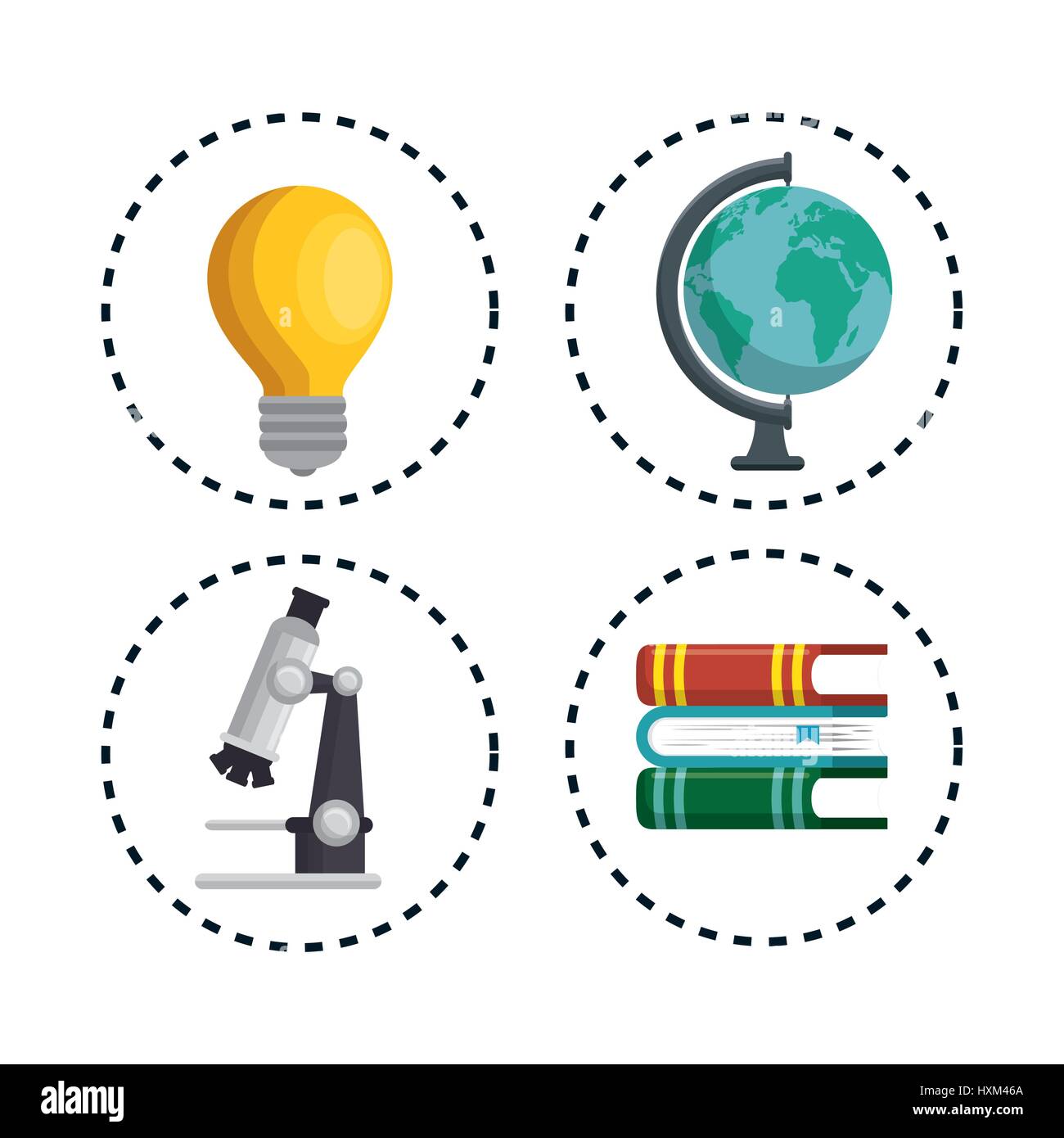 education concept elements icon Stock Vector Image & Art - Alamy