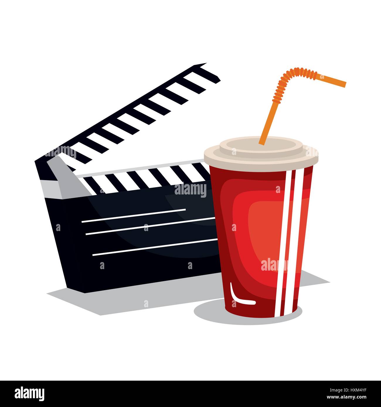 cinema entertainment flat icons Stock Vector Image & Art - Alamy