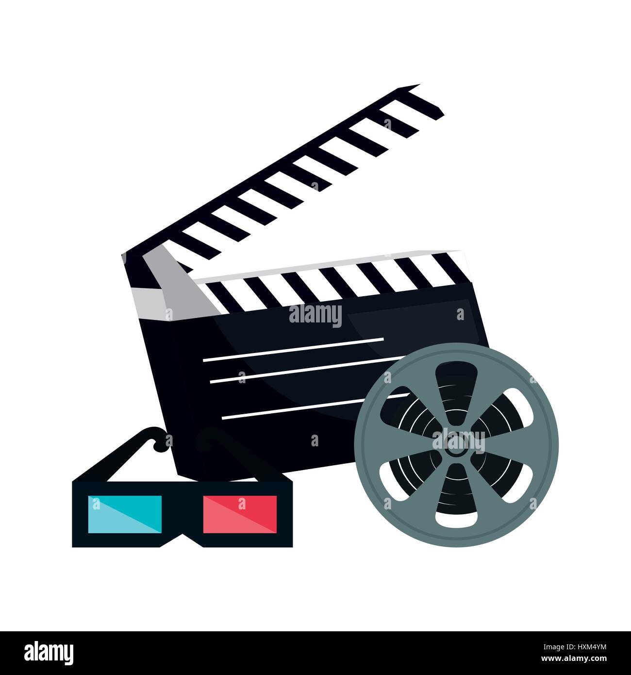 cinema entertainment flat icons Stock Vector Image & Art - Alamy