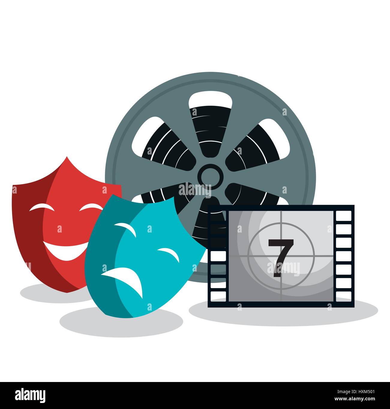 cinema entertainment flat icons Stock Vector Image & Art - Alamy