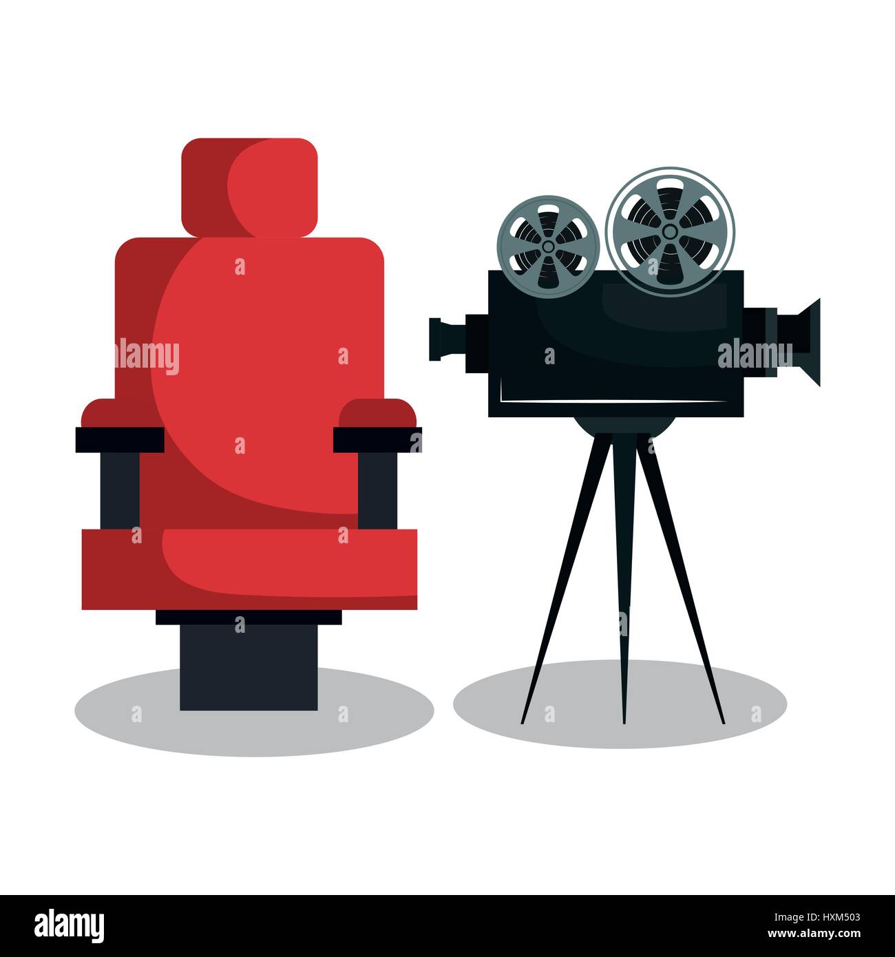 cinema entertainment flat icons Stock Vector Image & Art - Alamy