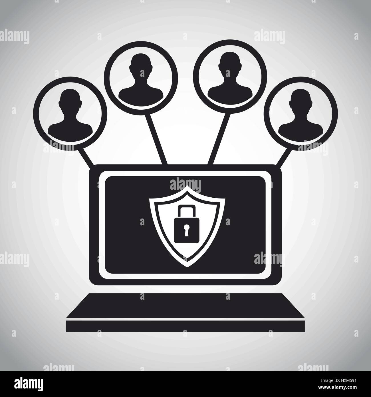 laptop padlock community security Stock Vector Image & Art Alamy