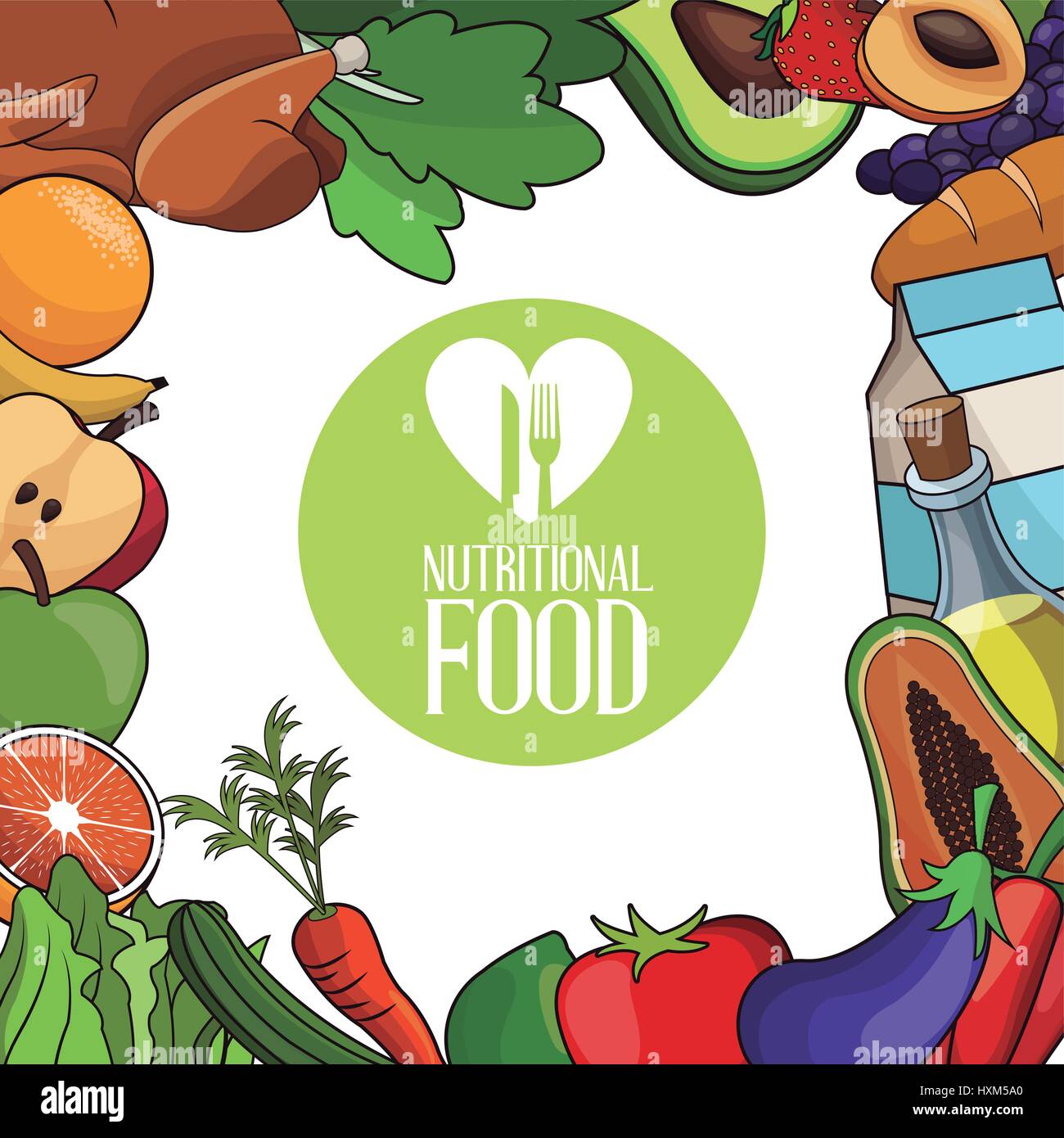 nutritional food menu dinner card Stock Vector Image & Art - Alamy