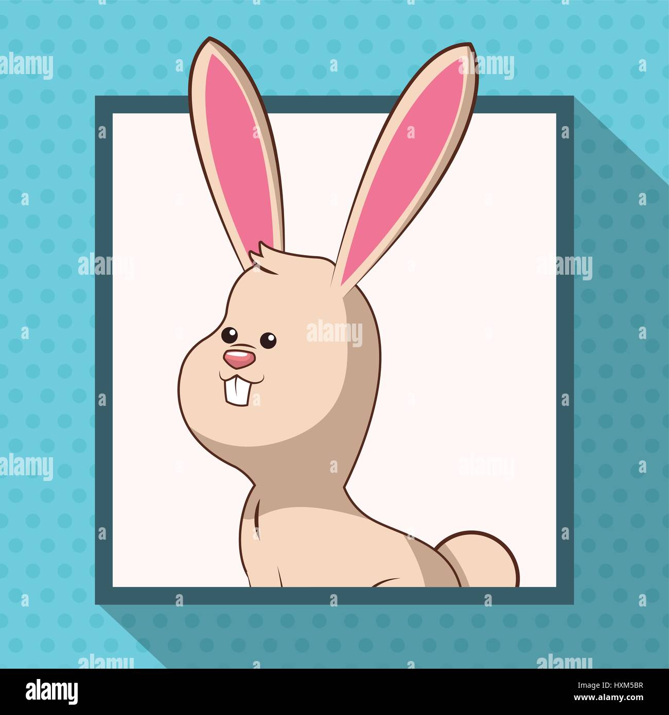 cute rabbit frame picture Stock Vector Image & Art Alamy